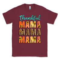 Burgundy Thankful mama mama mama Classic Tee - Artiststas