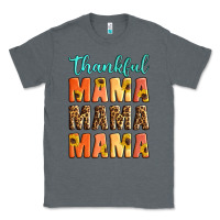 Charcoal Heather Thankful mama mama mama Classic Tee - Artiststas