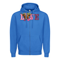 True Royal valentine's day love highland cow Zipper Hoodie - BarkalooDesign
