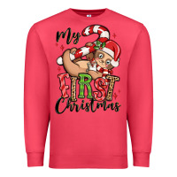 Cardinal my first christmas cute christmas sloth Premium Sweatshirt - MaliasSmallBusiness