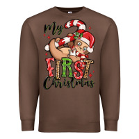 Chestnut my first christmas cute christmas sloth Premium Sweatshirt - MaliasSmallBusiness