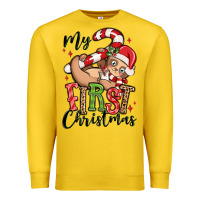 Lemon my first christmas cute christmas sloth Premium Sweatshirt - MaliasSmallBusiness