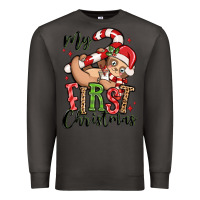 Smoke my first christmas cute christmas sloth Premium Sweatshirt - MaliasSmallBusiness