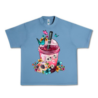Pebble Blue mexican day of the dead skulls coffee cup Urban Heavy Tee - FaDigitalArtStudio