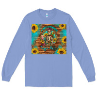 Colony Blue i hate everyone but coffee helps western skeleton coffee sunflowers Long Sleeve Tee - Artiststas
