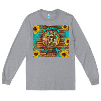 Heather Grey i hate everyone but coffee helps western skeleton coffee sunflowers Long Sleeve Tee - Artiststas