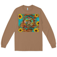 I Hate Everyone But Coffee Helps Western Skeleton Coffee Sunflowers Long Sleeve Tee | Teevron