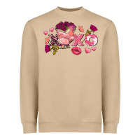 Mushroom chicken valentine's day xoxo Heavyweight Sweatshirt - FaDigitalArtStudio