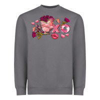 Storm chicken valentine's day xoxo Heavyweight Sweatshirt - FaDigitalArtStudio