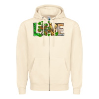 Sandshell love luck with clover Zipper Hoodie - NancyCooperArtShop