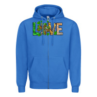 True Royal love luck with clover Zipper Hoodie - NancyCooperArtShop