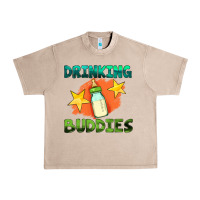 French Oak drinking buddies with baby bottle Urban Heavy Tee - HRA Design Shop