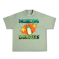 Oil Green drinking buddies with baby bottle Urban Heavy Tee - HRA Design Shop