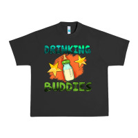 Pigment Black drinking buddies with baby bottle Urban Heavy Tee - HRA Design Shop
