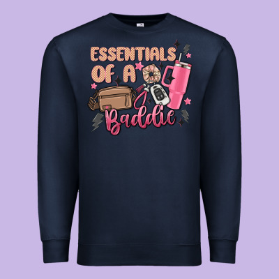 Essentials Of A Baddie Premium Sweatshirt Designed By Maliassmallbusiness