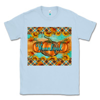 Dusty Blue Thankful Pumpkins Classic Tee - Artiststas