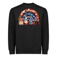 Black 4th of July rainbow with gnomes Heavyweight Sweatshirt - CowGirlArtShop