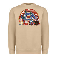 Mushroom 4th of July rainbow with gnomes Heavyweight Sweatshirt - CowGirlArtShop