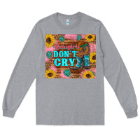 Heather Grey cowgirls don't crty boots hat sunflowers tumbler Long Sleeve Tee - Artiststas