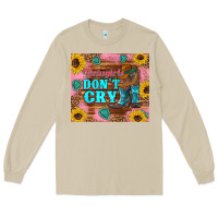 Mushroom cowgirls don't crty boots hat sunflowers tumbler Long Sleeve Tee - Artiststas