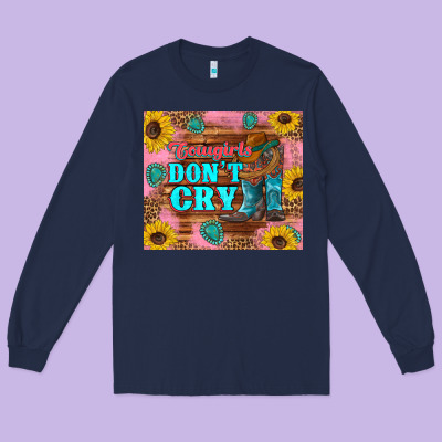 Cowgirls Don't Crty Boots Hat Sunflowers Tumbler Long Sleeve Tee Designed By Artiststas