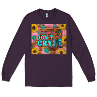 Plum cowgirls don't crty boots hat sunflowers tumbler Long Sleeve Tee - Artiststas
