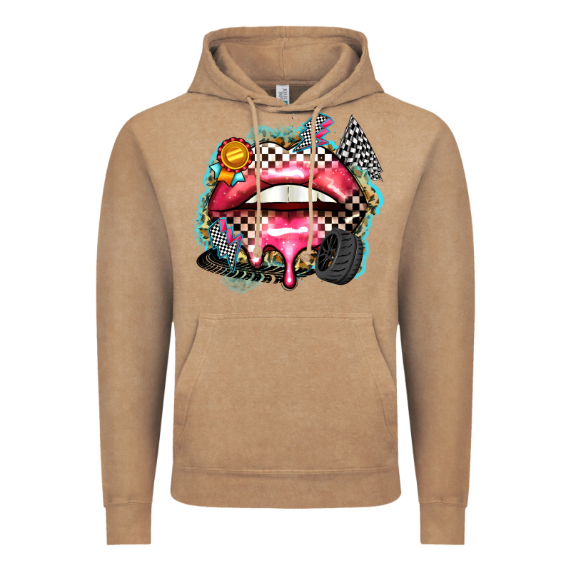Race Lips Vintage Hoodie by Zillion Design Studio | Teevron