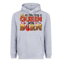 Heather Grey on this day a queen was born Heavyweight Hoodie - NancyCooperArtShop