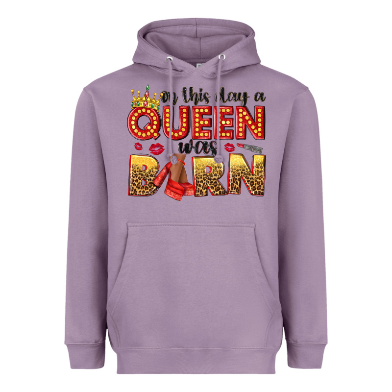 On This Day A Queen Was Born Heavyweight Hoodie by NancyCooperArtShop | Teevron