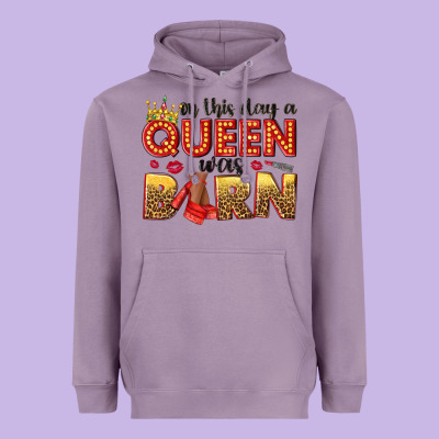 On This Day A Queen Was Born Heavyweight Hoodie Designed By Nancycooperartshop