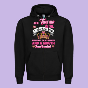 As A Taurus Girl Zodiac Girls Zipper Hoodie Designed By Jasminsmagicworld