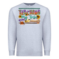 Heather Grey teaching my tribe Premium Sweatshirt - NancyCooperArtShop