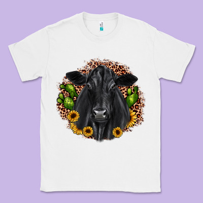 Black Angus Cactus Sunflower Classic Tee Designed By Jahusdesignshop