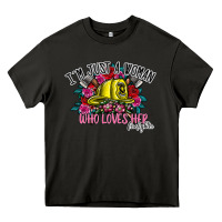 Asphalt im just a woman who loves her firefighter Heavy Core Tee - SublimationCraftShop