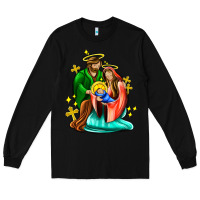 Black oh holy night  with cross ado Long Sleeve Tee - AdoDesignShop