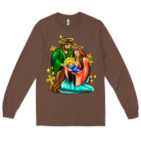Chestnut oh holy night  with cross ado Long Sleeve Tee - AdoDesignShop