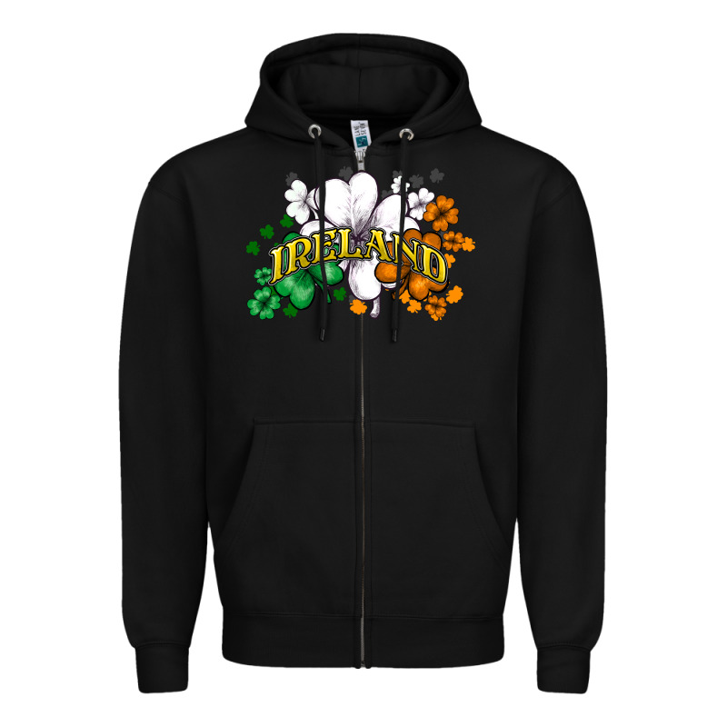 Ireland Flag Zipper Hoodie by NancyCooperArtShop | Teevron