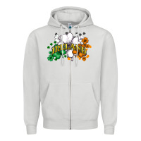 Dove Grey ireland flag Zipper Hoodie - NancyCooperArtShop
