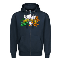Navy ireland flag Zipper Hoodie - NancyCooperArtShop