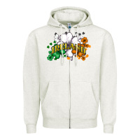 Oatmeal Heather ireland flag Zipper Hoodie - NancyCooperArtShop