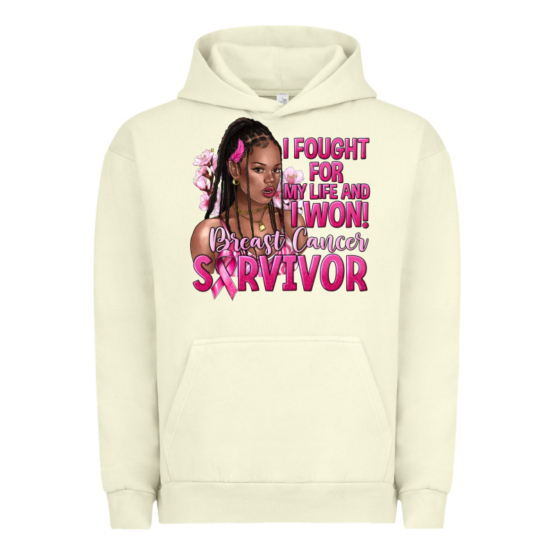 I Fought For My Life And I Won Afro Woman Urban Hoodie by NancyCooperArtShop | Teevron