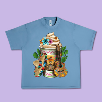 Mexican Hot Coffee Cup Urban Heavy Tee Designed By Fadigitalartstudio