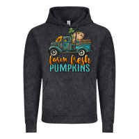 Vintage Black farm fresh pumpkins truck Vintage Hoodie - RanaPortraitStore