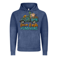 Vintage Denim farm fresh pumpkins truck Vintage Hoodie - RanaPortraitStore