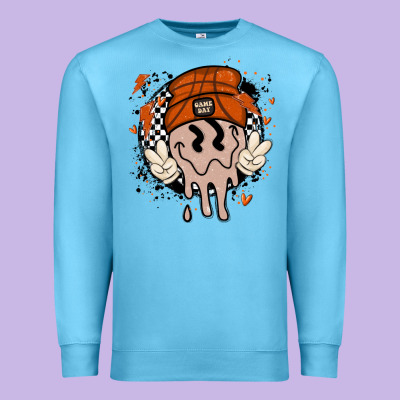 Basketball Game Day Premium Sweatshirt Designed By Maliassmallbusiness