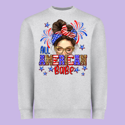 All American Babe Heavyweight Sweatshirt Designed By Neo Western