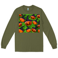 Army Green halloween pumpkin tumbler Long Sleeve Tee - BundleAndBundleShop