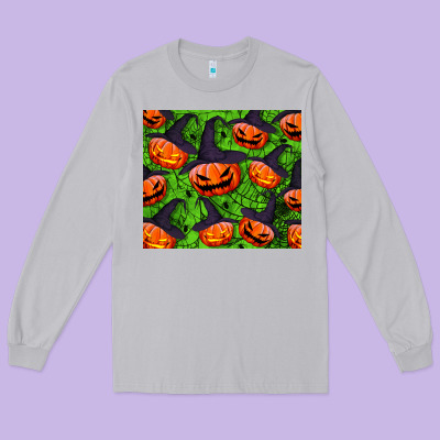 Halloween Pumpkin Tumbler Long Sleeve Tee Designed By Bundleandbundleshop
