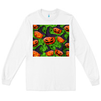 White halloween pumpkin tumbler Long Sleeve Tee - BundleAndBundleShop