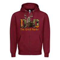 Burgundy Western Dad The Great Deer Hunter Zipper Hoodie - LillyAllenDesigns